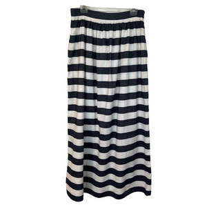 Banana Republic Women’s Blue & White Nautical Striped Maxi Skirt 8 Beach Lined
